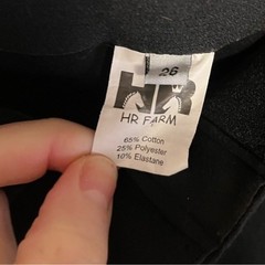HR Farm Womens Size 26 Black Equestrian Riding Breeches Knee Grip Stretch Pants