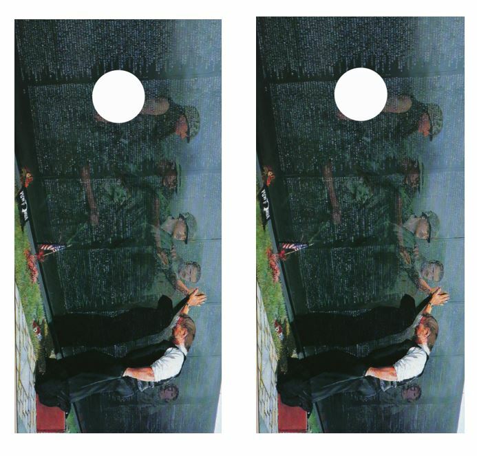 Vietnam Wall Past & Present Cornhole Board Wraps FREE LAMINATION #3982