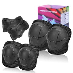Kids Protective Gear Set SHENMOREN Knee Pads for 3-10 Years black