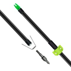 6/12Pcs Bow Fishing Arrows 8mm Fiberglass Arrow with Nock and Safety Slide Fi…