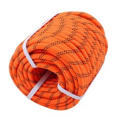 5174 Pounds Orange Black 1/2 in X120′ 48 Stranded Braided Rope Breaking Strength