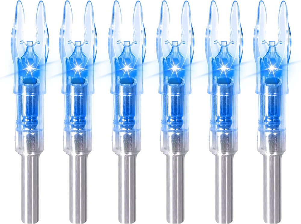 6/12 PCS S Lighted Nocks for Arrows .244″/6.2Mm inside Diameter Lighted Arrow No
