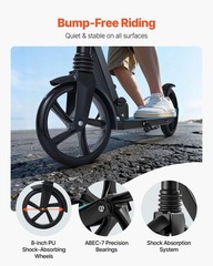 VEVOR Kick Scooter for Kids, Teens & Adults, 2-Wheel Adjustable Height Foldin…