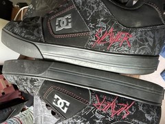 DC Shoes x Slayer Black Low-Top Skateboarding Shoes Men’s US 9 Medium