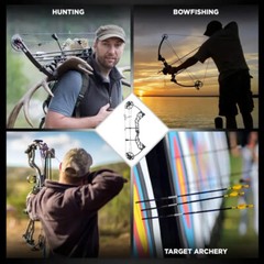 Compound Bow 19-70lbs Hunting Bow Archery Shooting Arrows Kit Target Practice