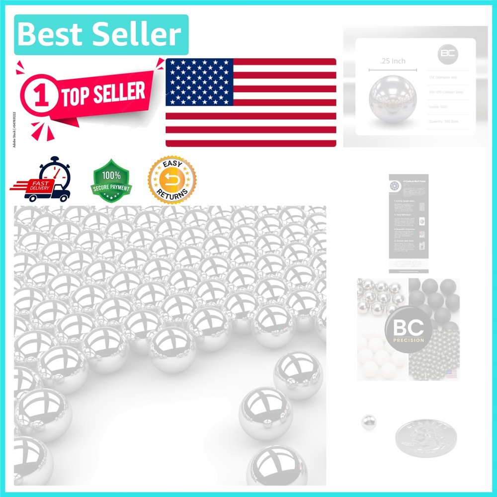 Classic 1/4 Inch Slingshot Balls – 300 Count for Hunters and Outdoor Enthusiasts