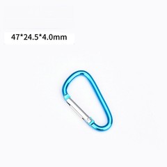 10/50 PCS Carabiner D Shape Spring Clip Snap Key Hook Keychain Buckle