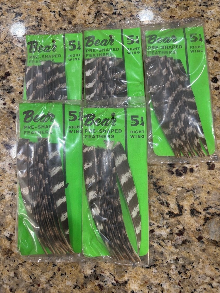 Fred Bear Vintage 5 1/4 Natural Barred Feathers Right or left wing