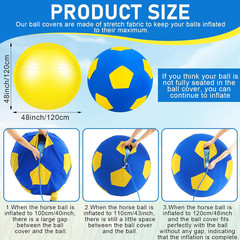 48 Inch Giant Herding Ball with Cover anti Burst Ball Please Watch VCR for How t