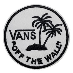 VANS «OFF THE WALL» NEW EMBROIDERED IRON ON PATCH SKATEBOARD ROUND