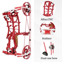 Archery 30-75lbs Compound Bow Kit Dual-use Short Axis Hunting Target Shoot RHLH