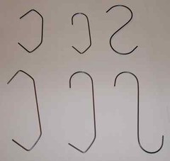 60 PC. HIGH QUALITY SPRING STEEL HOOKS ASSORTMENT for Powder Coating Small Parts