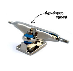 Delidecks Trux Hex Hybrid Fingerboard Trucks Purple Silver 36mm