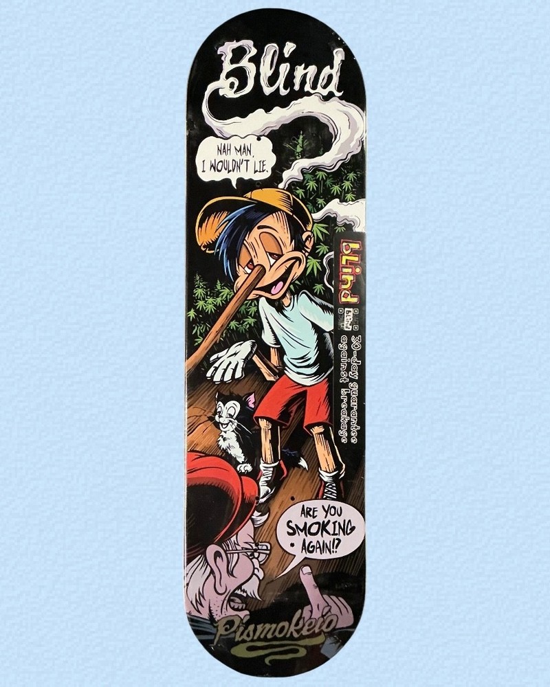 RARE Blind Skateboard Deck Pismokeio Smoke Team Model 8.5″