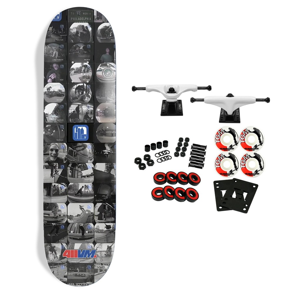 411VM Skateboard Complete Metrospective Frame Grab 8.25″ x 32″