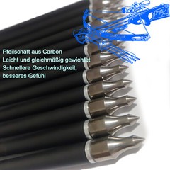 12PACK 20″ Crossbow Bolts Carbon Arrows Half Moon Nocks 8.8mm Shaft Shooting