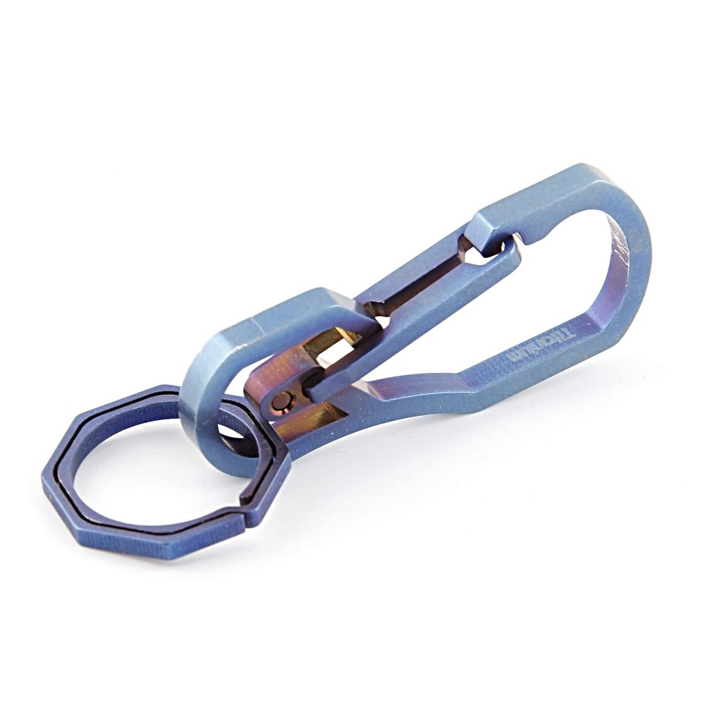Blue Titanium Keychain: 50kg power, multi-tool for outdoor heroics & mishaps