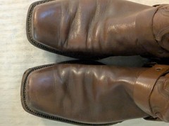 VTG 70S ACME DINGO 13″ HARNESS COWBOY BOOTS SQUARE TOE USA MADE 10.5 D BROWN