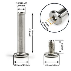 10 pcs Inline Skate Replacement Bearings Skating Screws OD 6mm Roller Blades …
