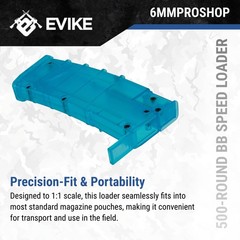Airsoft – 6mmProShop 500 Round Universal BB Airsoft Speed Loader (Blue)