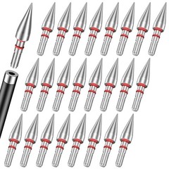 Pawfly 24 Pcs 100 Grain Silver 100 gra», C-5/16»100Grain,Dual O-Ring,
