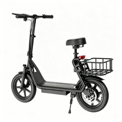 AOVOPRO Electric Scooter with Seat, Commuter Foldable, 500W 10.4Ah Battery 22mph