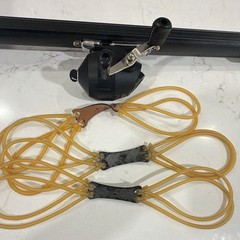 Zhuoce Fishing Slingshot Bow Fishing Kit with Reel and Elastic Bands