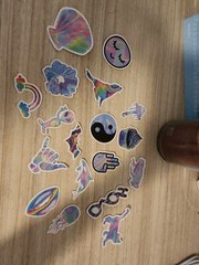 Cute Colorful Stickers Unisex Kids Skateboard Laptop Decal 18 Pack Animals Cat