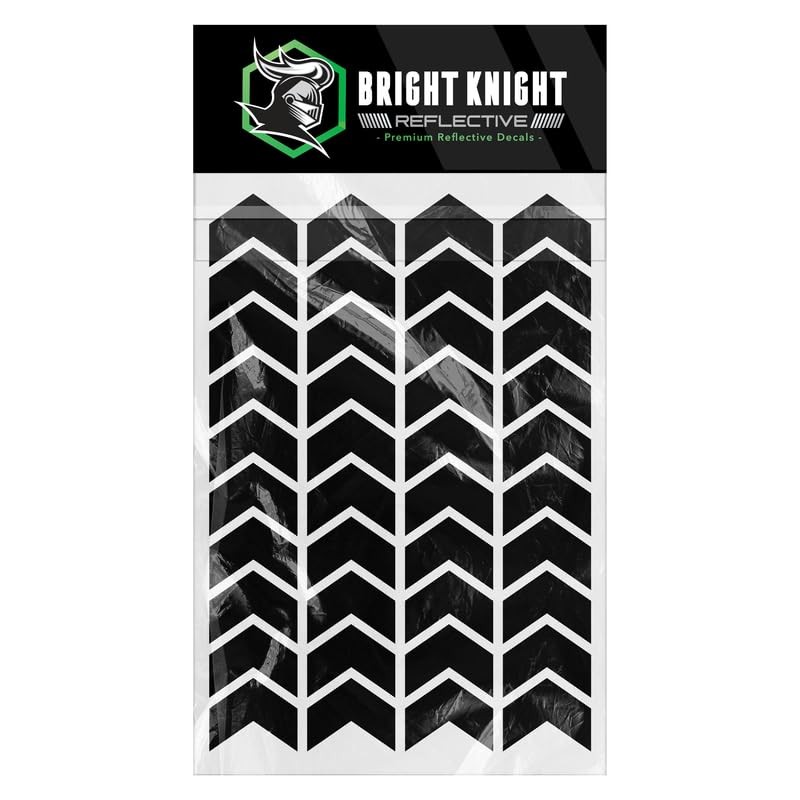 Chevron Hard Hat Reflective Stickers, 1″ Acyclic Adhesive Vinyl 1 pk Black