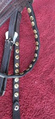 Vintage SIMCO Rope Edge Alpaca Silver Bars Small Cob Pony Show Headstall Bridle