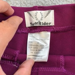 TuffRiders Starter Pull On Breeches Jodhpurs Unisex Kids 10 Blue Plum Equestrian