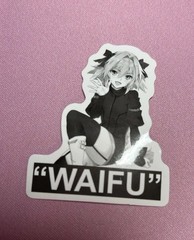 black and white lewd waifu stickers #5