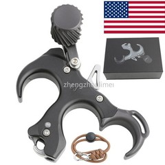 Adjustable Compound Bow Release Aids 3 Finger Archery Grip Thumb Trigger RH LH