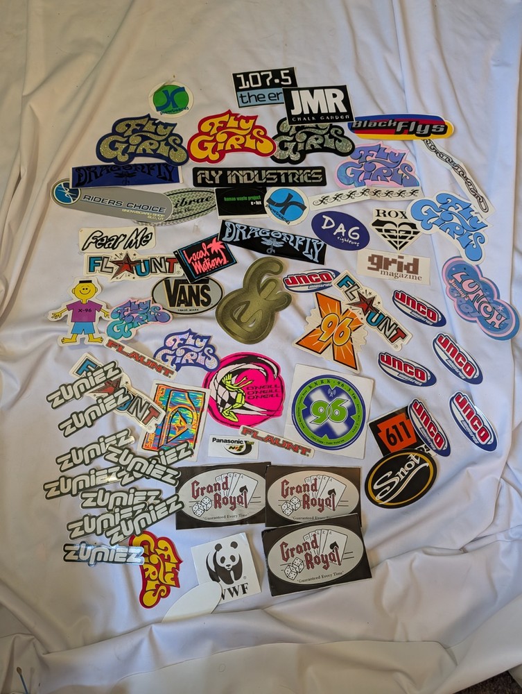 Vintage Skateboard Stickers Large Lot Of 1990’s NOS Original