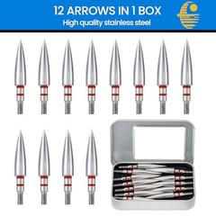 12pcs Archery Field Points, 100/125/150/300 Grain Field Points, 5/16-100Gra»