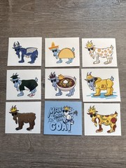 GOAT USA Stickers – 9 STICKER PACK – GREAT VARIETY- FREE SHIPPING!