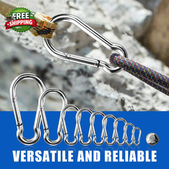 Small Carabiner Clip Hooks 10Pcs 1 57 Inch Carabiners Heavy Duty 304 Stainless