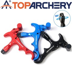 4 Finger Grip Thumb Trigger Archery Release Aid for Compound Bow 360° Rotate