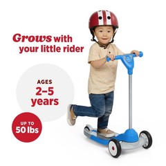 Radio Flyer My 1St Scooter Blue For Kids 2-5 Years Old Extra Wide Base For