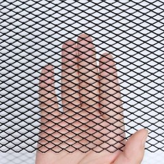 Universal Car Grill Mesh 40″x13″ – Black-Painted 6x12mm Rhombic Hole – Black
