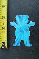 Grizzly Skateboard Grip Tape Bear Blue Hug OG Z34A Vintage Skateboarding STICKER