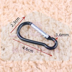 1PCS Aluminum Carabiner D Shape Spring Clip Snap Key Hook Keychain Buckle（RED）