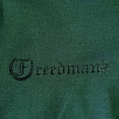 Freedmans Harness Mid Layer Zip Neck Jacket XS Green Logo Spellout Saddleseat
