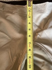 Kerrits water resistant tan rain pants easy off side v elcro womens M breeches
