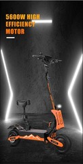Electric Scooter for Adult 5600W Dual Motor 50MPH 60V 27AH Folding Fast Escooter