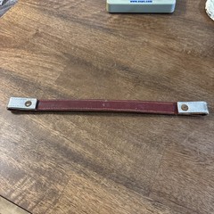 Vintage Gorgeous Silver 2 Row Crystal Horse Leather Browband For Bridle.