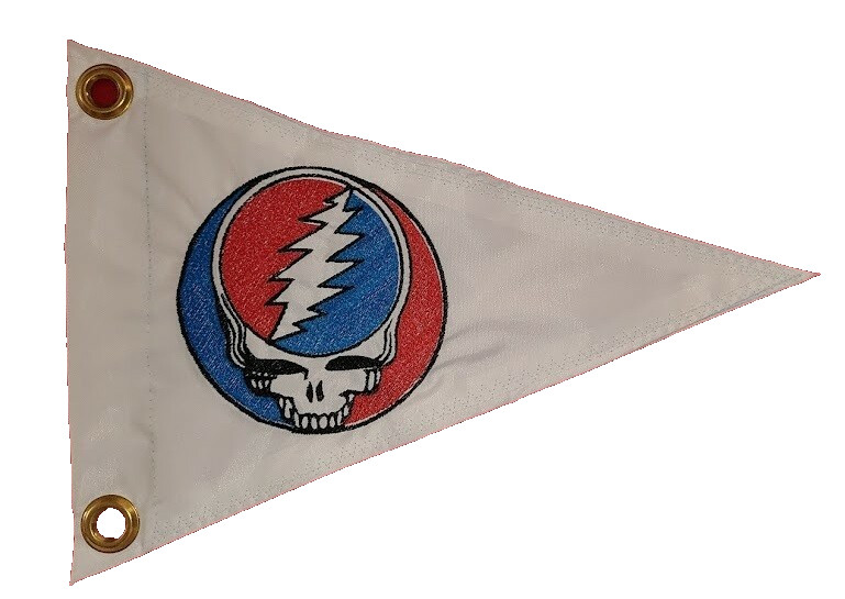 Custom Grateful Dead Stealie Triangle Safety Flag Burgee SAILBOAT KAYAK trike