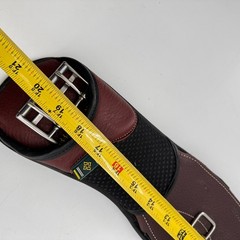 Devoucoux Dressage Girth 50cm 20″ Leather Elastic Ends Black Brown Unused