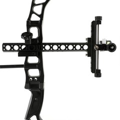 Compound Bow Sight Single Pin 0.059″ Fiber 4X Lens Long Pole Archery Hunt TP8510