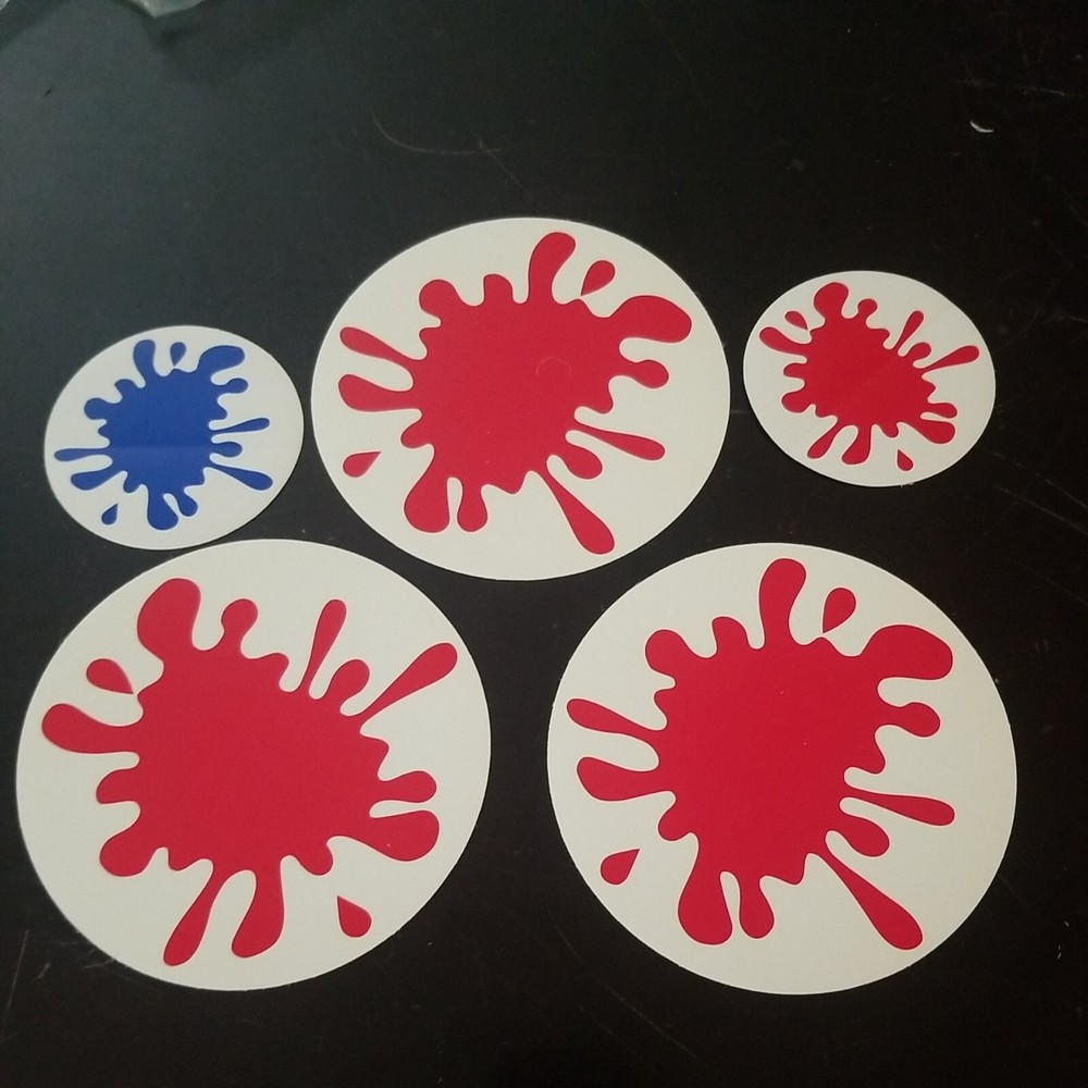 Paintball splat STICKERS Paintball lot of 5 stickers